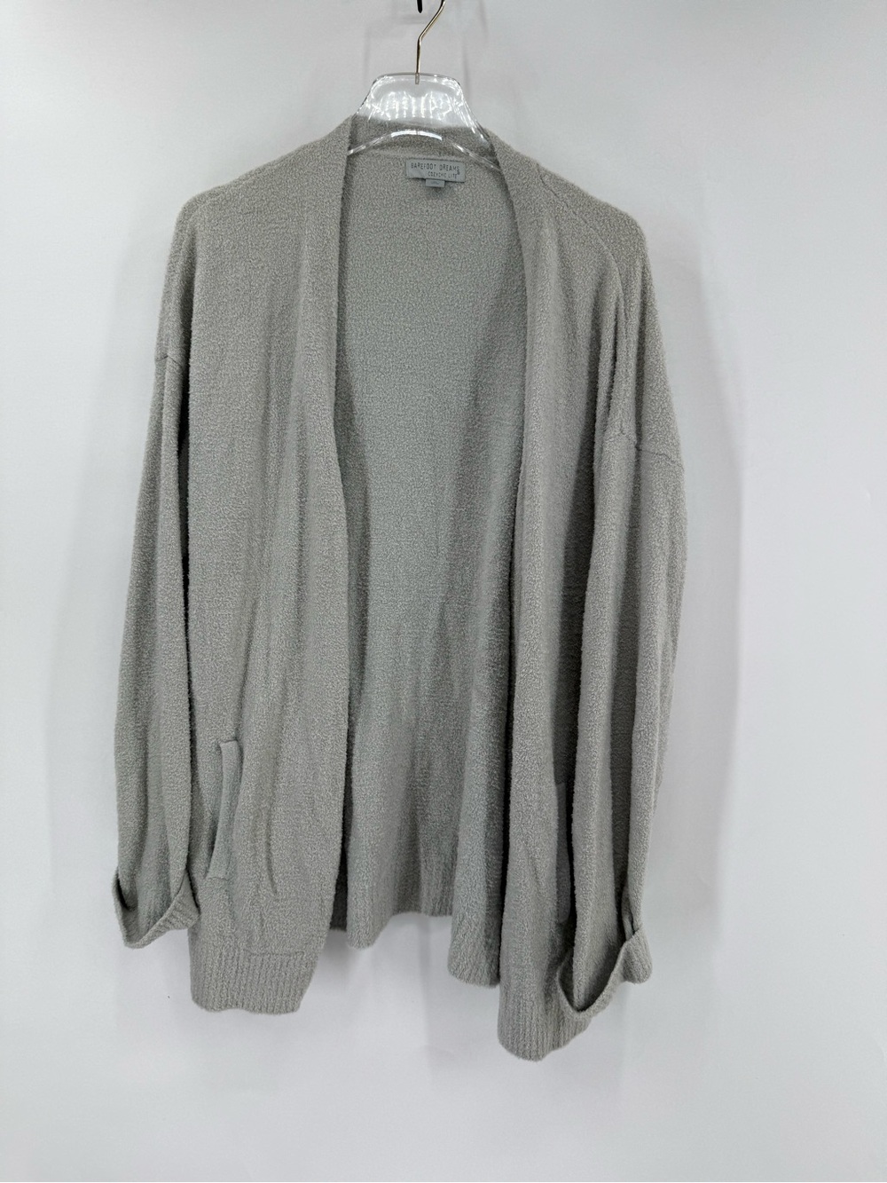 Barefoot Dreams Cardigan Women’s XL Gray‎ Open Front Sweater Style